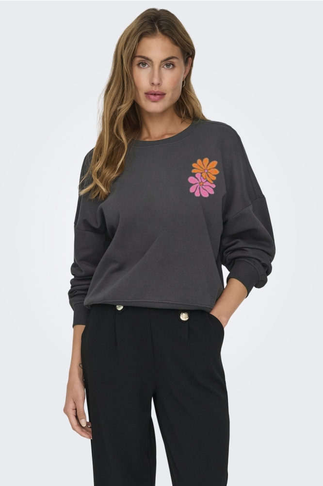 ONLNOMI ROCK L/S CS SWT 15322092 PHANTOM/MAKE MEMOR